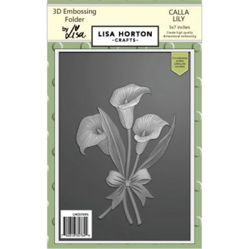 calla lily 3D embossing folder & die by lisa horton